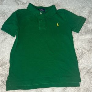 Polo by Ralph Lauren Green Boys Polo Shirt—Small, Green & Gold